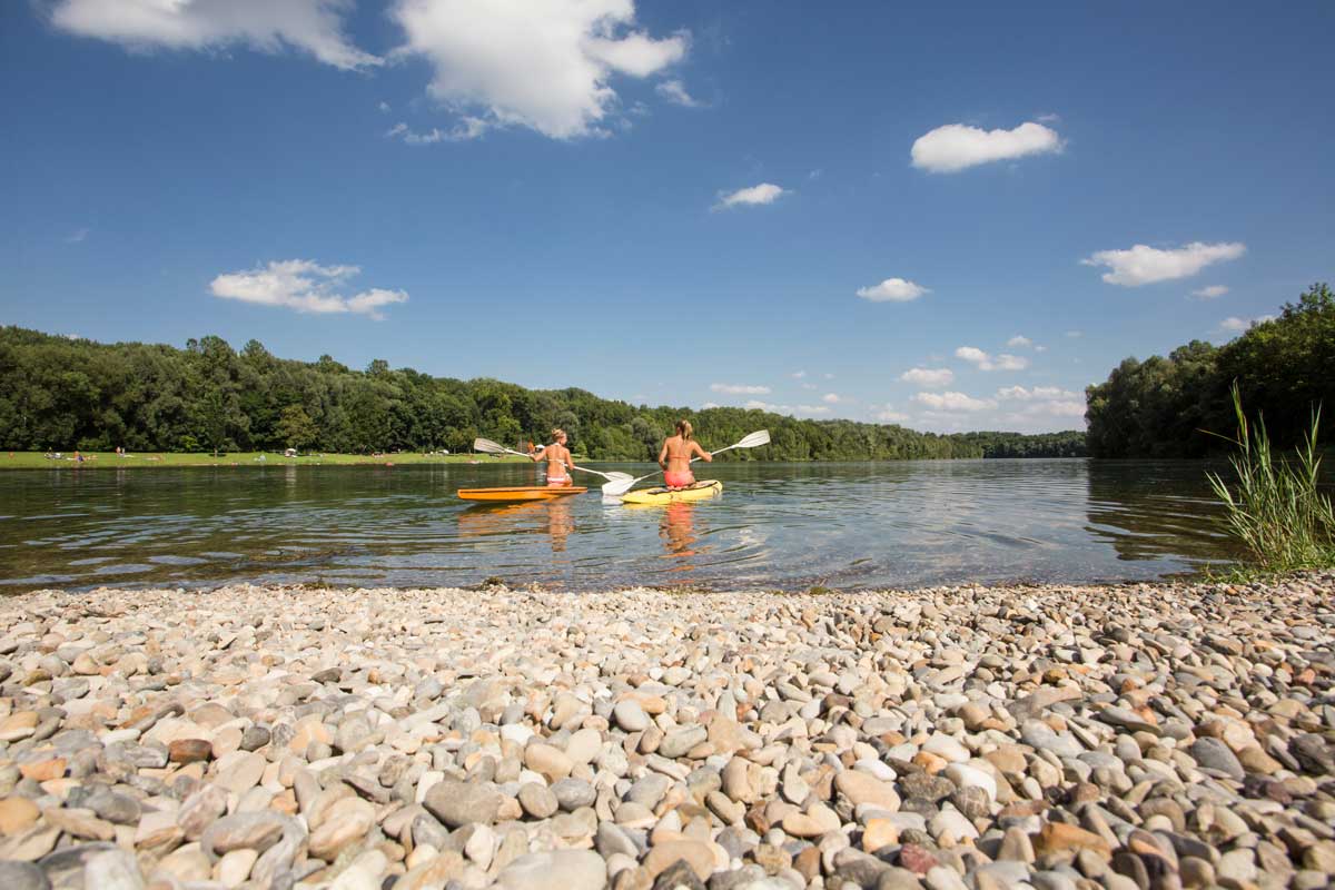 Wasserwandern auf dem Auswaldsee bei Lauingen  © Fouad Vollmer