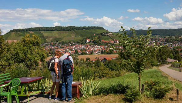 Bilderbuchlandschaft mit Literatur und Wein Foto: djd/Tourismusgemeinschaft Marbach-Bottwartal/Corinna Jacobs