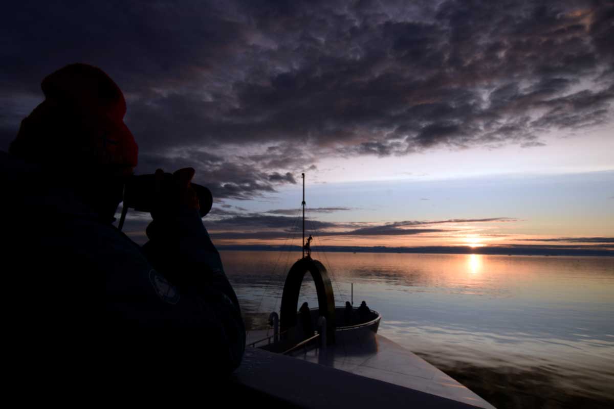 Mitternachtssonne vor Island