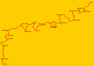 Karte Alpenpässefahrt - zum vergrößern anklicken