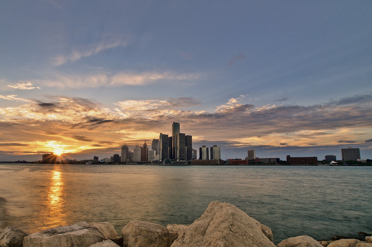 Die Region der Großen Seen - hier Detroit - die Stadt der Autos